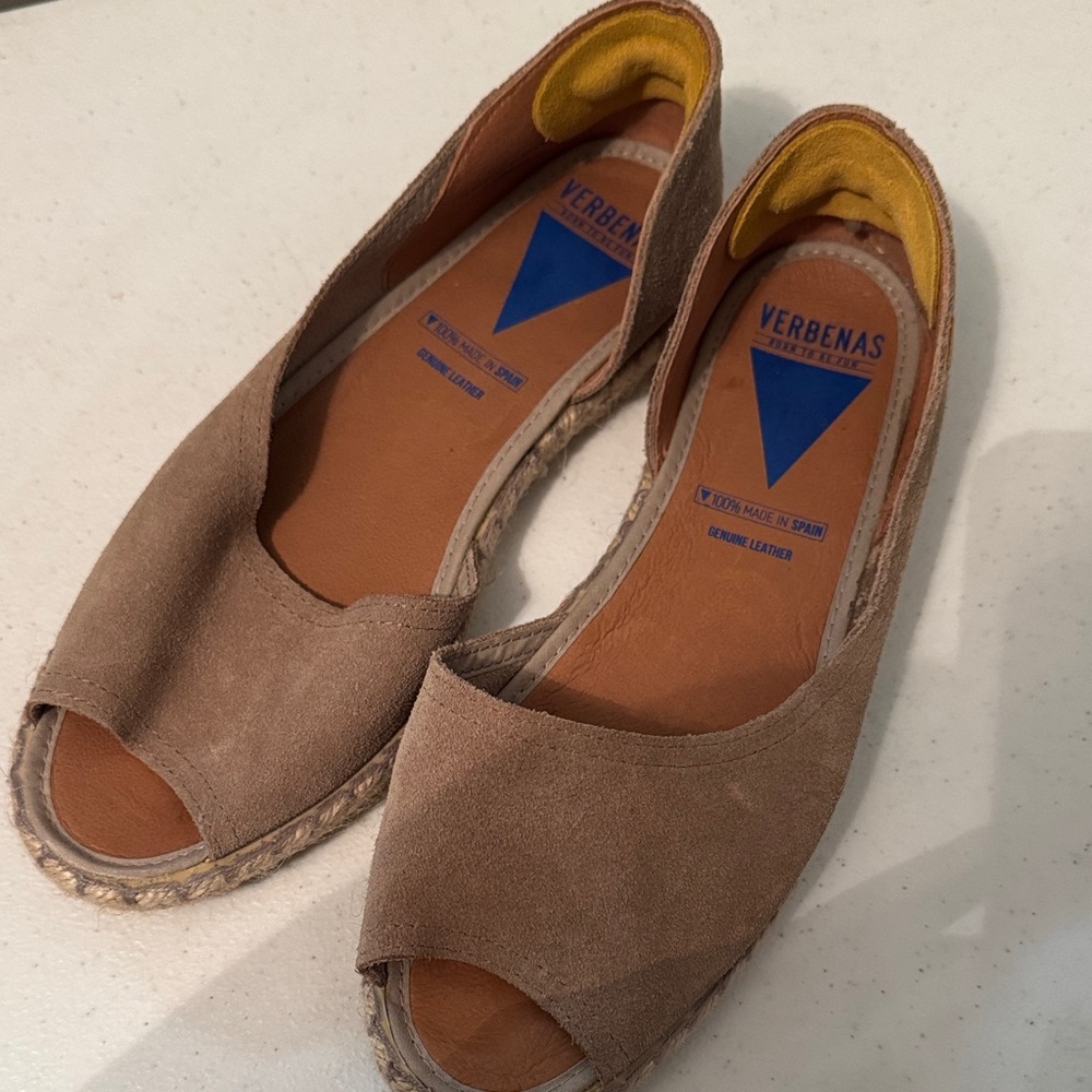 Verbenas Women's Brown Espadrille Flats size 40‎ box44